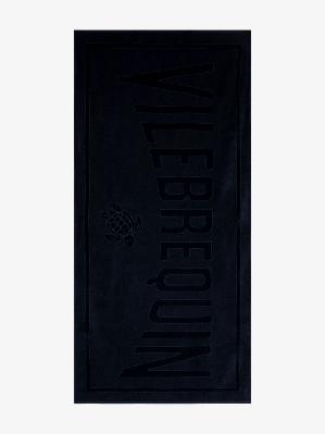 Vilebrequin - Blue Jacquard Logo Cotton Beach Towel