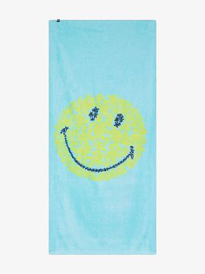 Vilebrequin - X Smiley Blue Turtle Print Smiley Face Beach Towel