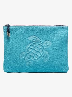 Vilebrequin - Blue Turtle Embossed Pouch