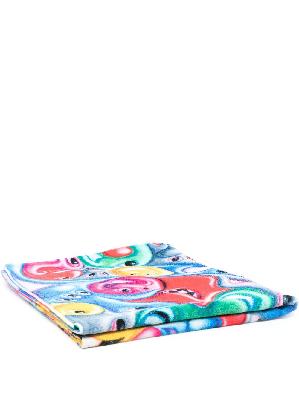 Vilebrequin - X Kenny Scharf Blue Scandal Faces In Places Beach Towel