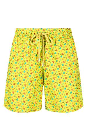 Vilebrequin - Yellow Moorea Micro Tortues Rainbow Swim Shorts