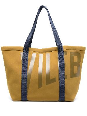 Vilebrequin - Yellow Logo Print Large Tote Bag