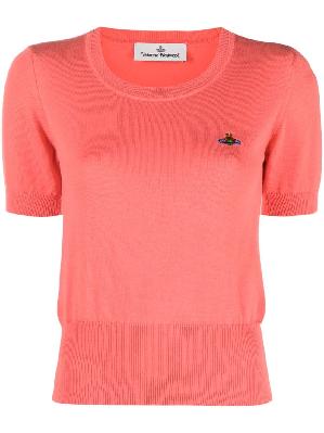 Vivienne Westwood - Pink Orb-Embroidered Knitted Top