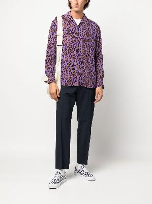 WACKO MARIA - Purple Leopard Print Shirt