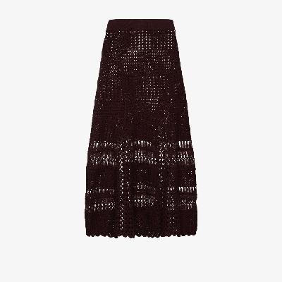 Wales Bonner - Crochet Cotton Midi Skirt