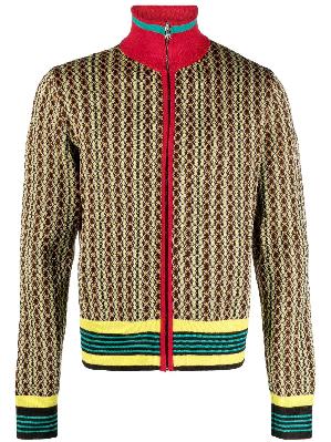 Wales Bonner - Yellow Orchestre Knitted Cardigan