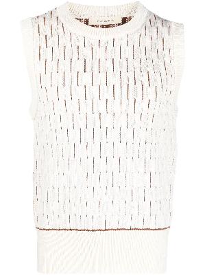 Wales Bonner - White Legacy Knitted Tank Top