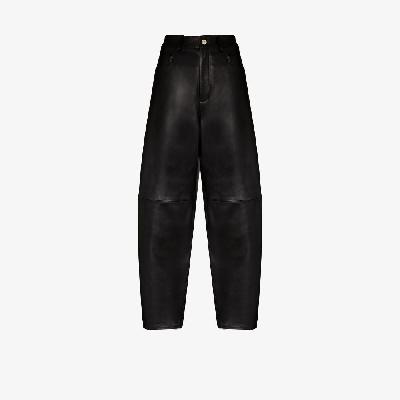 Wandler - Black Chamomile Leather Trousers