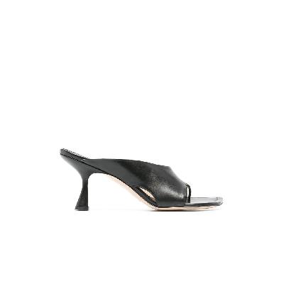 Wandler - Black Julio 75 Cut-Out Leather Mules
