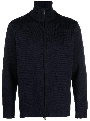 Wood Wood - Blue Paul Wool Zip-Up Sweater