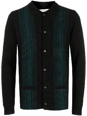 Wood Wood - Black Striped Knitted Cardigan