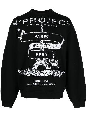 Y/Project - Black Paris Best Mesh Sweatshirt