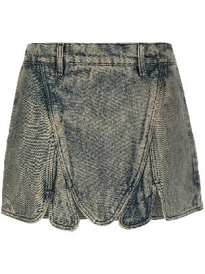 Y/Project - Neutral Tudor Denim Mini Skirt