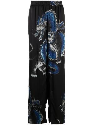 Y/Project - Black Graphic Print Track Pants