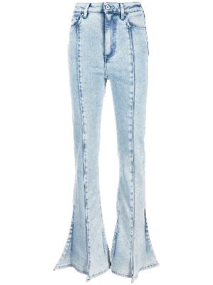 Y/Project - Blue Mid-Rise Bell-Bottom Jeans