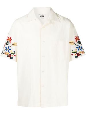 YMC - Ecru Idris Floral Embroidered Shirt