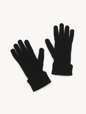 CHLOÉ Ribbed knit gloves