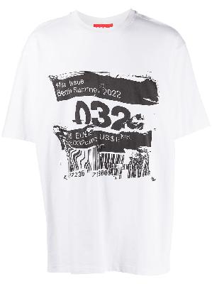 032c graphic-print cotton T-shirt
