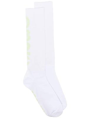 032c logo-print ankle socks