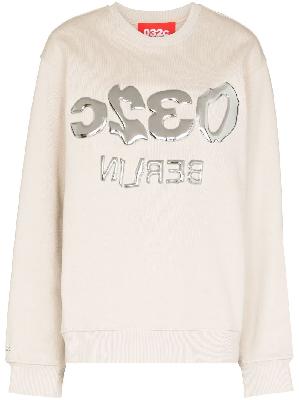 032c organic cotton metallic sweatshirt