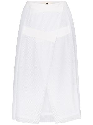 032c plissé pleated wrap skirt
