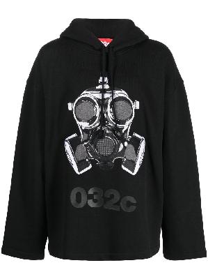 032c graphic-print drop-shoulder hoodie