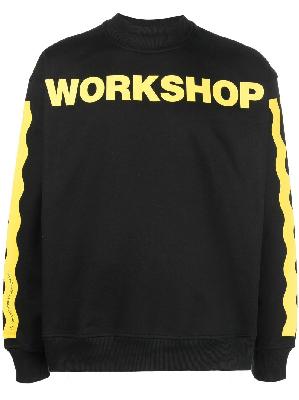 032c graphic-print long-sleeve sweatshirt