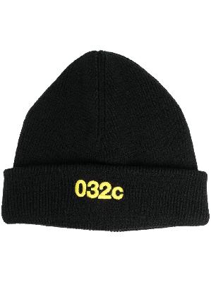 032c embroidered-logo knit beanie