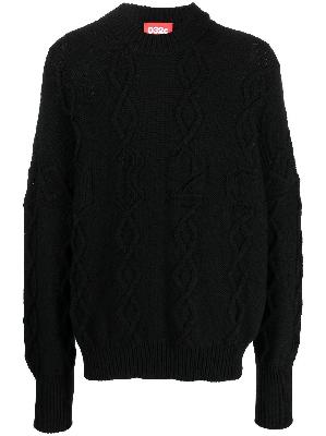 032c cable-knit crew neck jumper