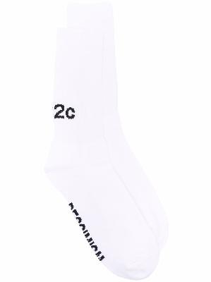 032c intarsia-knit logo socks