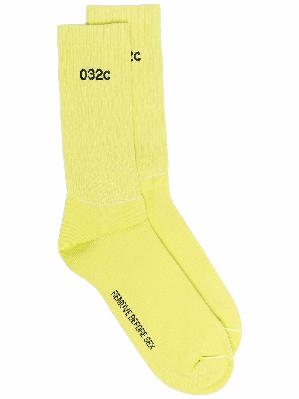 032c intarsia-knit logo ankle socks