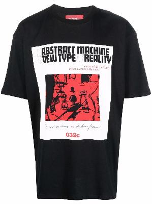 032c Gramsci-print organic cotton T-shirt