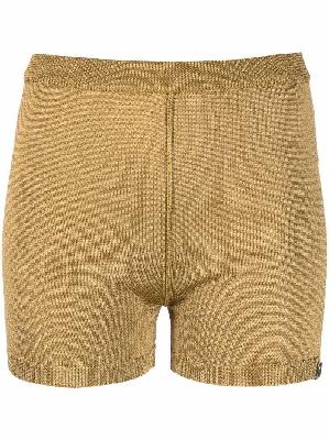 1017 ALYX 9SM metallic-thread knit shorts