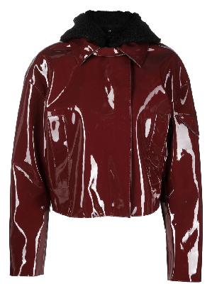 1017 ALYX 9SM high-shine PVC cropped moto jacket
