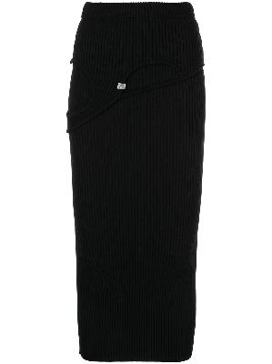 1017 ALYX 9SM webbed rib-knit long skirt