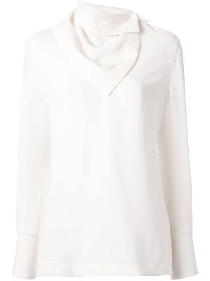 3.1 Phillip Lim removable scarf long-sleeved blouse