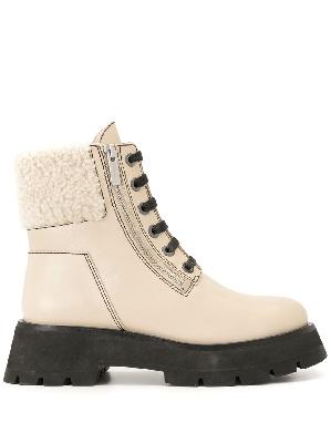 3.1 Phillip Lim shearling-trimmed leather ankle boots
