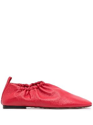 3.1 Phillip Lim ruched-details leather slippers