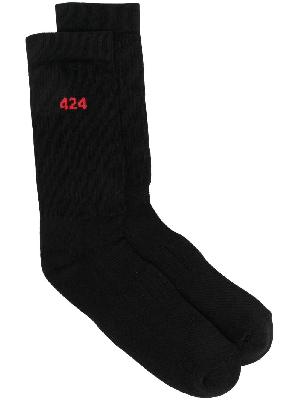 424 intarsia-logo socks