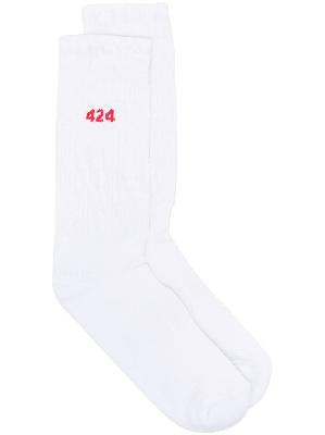 424 intarsia-logo socks