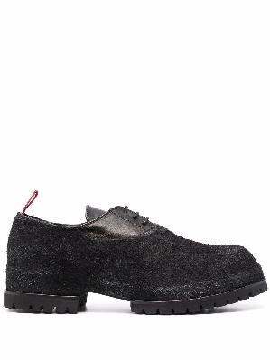 424 suede-layered lace-up shoes