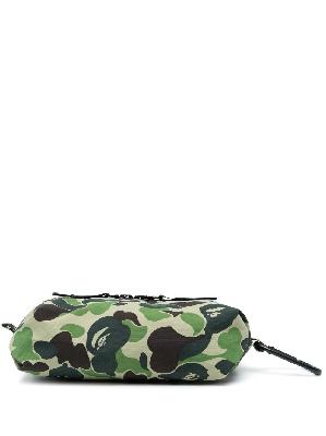 A BATHING APE® camouflage-print design wash bag