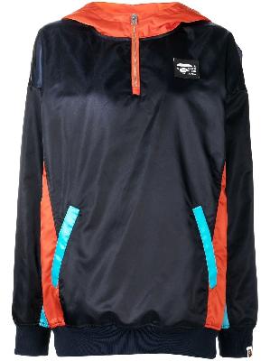 A BATHING APE® colour-block hooded-jacket