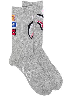 A BATHING APE® graphic-knit socks