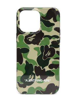 A BATHING APE® camouflage-print Iphone 14 Max Pro Iphone case