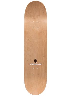 A BATHING APE® leopard-print skateboard