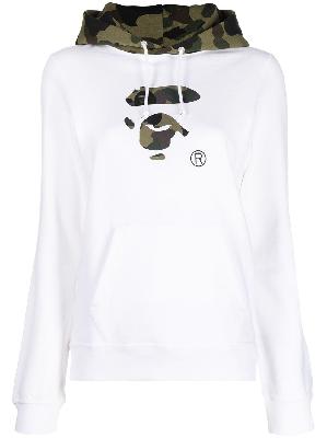 A BATHING APE® hooded camouflage-detail sweat top