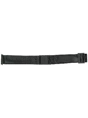 A-COLD-WALL* black logo embossed leather and nylon belt