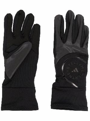 adidas by Stella McCartney logo-print contrast gloves