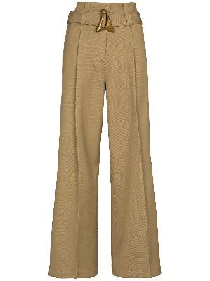 Aeron Flyn belted straight-leg trousers